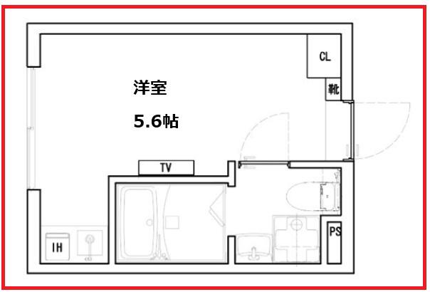 ボアソルテ町屋(ワンルーム/2階)の間取り写真