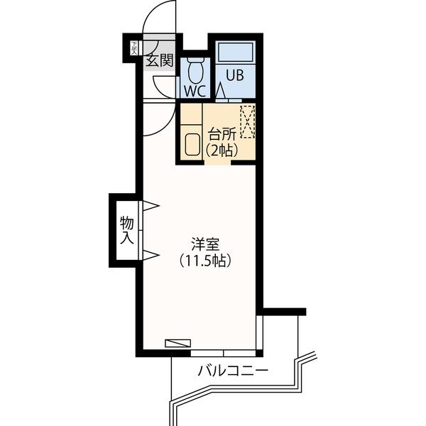 藤井ビル北17条II(1K/7階)の間取り写真
