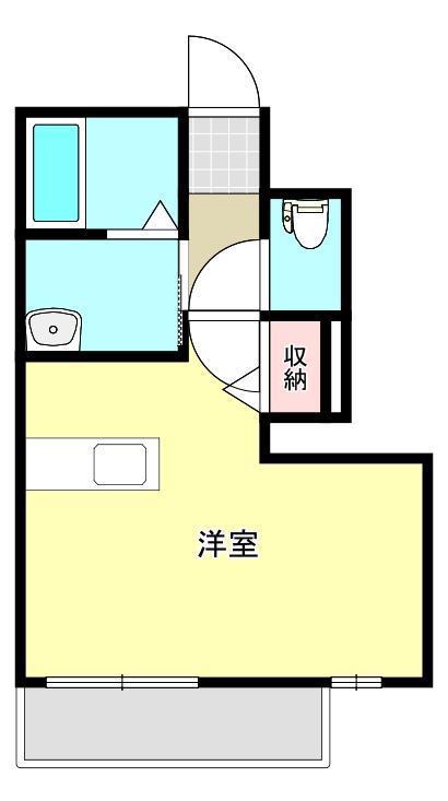 リヴィエール壱番館(ワンルーム/1階)の間取り写真