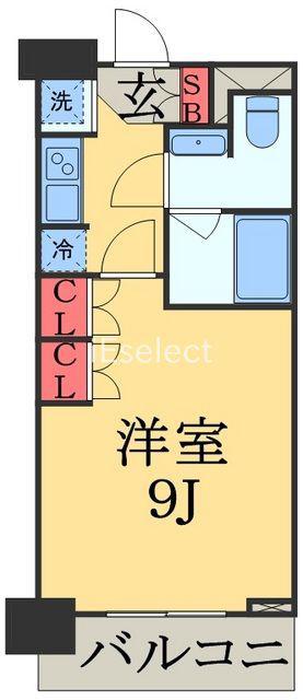 パークアクシス千葉新町(1K/11階)の間取り写真