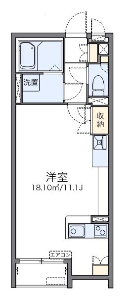 リアーレ(ワンルーム/2階)の間取り写真