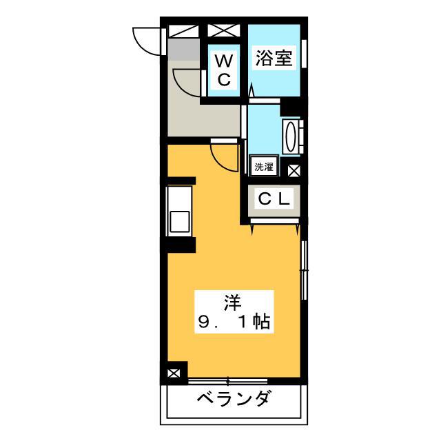 STABRI TERRACE イースト(ワンルーム/3階)の間取り写真