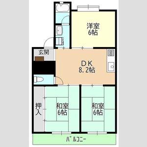 メゾン寿ゞ喜(3DK/1階)の間取り写真