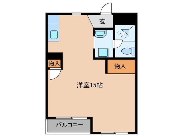 レジデンスファミリア(ワンルーム/3階)の間取り写真