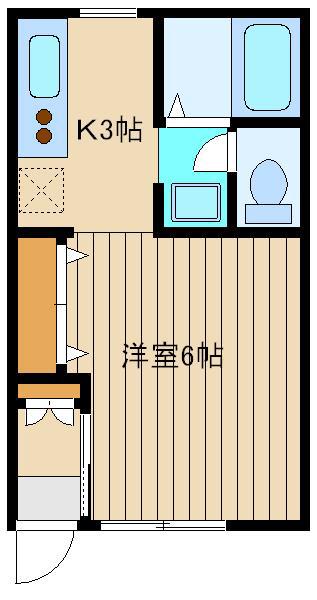 キャトル大泉学園(1K/1階)の間取り写真