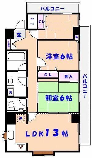 エリントンヒル国府台(3LDK/3階)の間取り写真