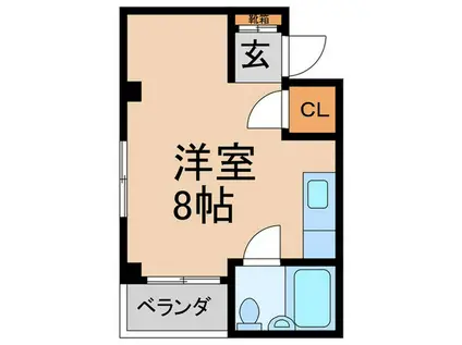 ヴィラ増田(ワンルーム/3階)の間取り写真