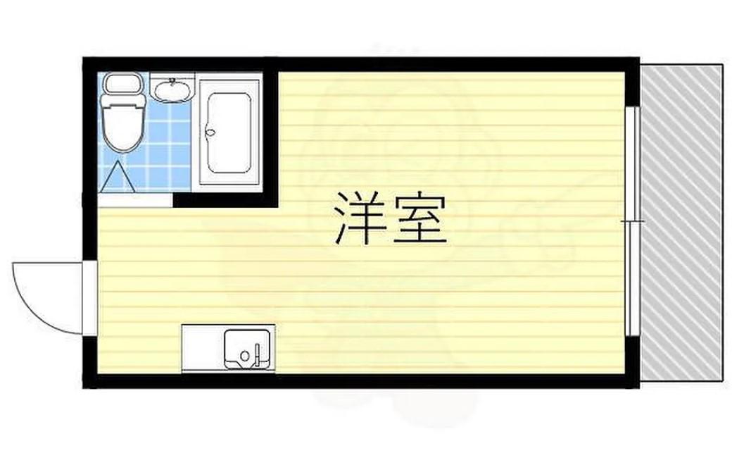 プレアール中宮(ワンルーム/1階)の間取り写真