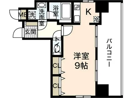 ライフメント堺町II(1K/8階)の間取り写真