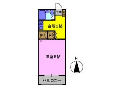 第2定久ビル(1K/1階)の間取り写真