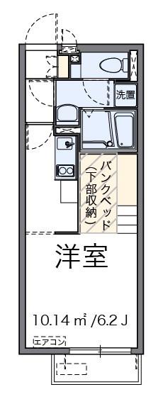 サンモール向原(1K/1階)の間取り写真