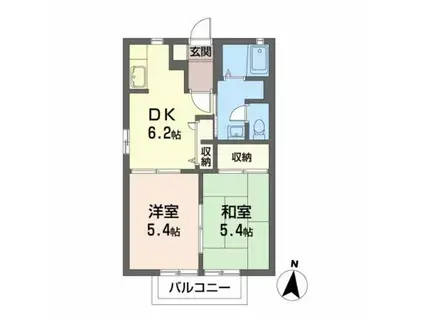 エトワーレ丸子(2DK/1階)の間取り写真