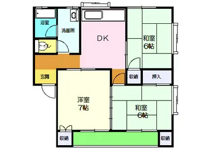 スターハイツ(3DK/2階)の間取り写真