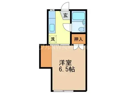 本山アパート(1K/1階)の間取り写真