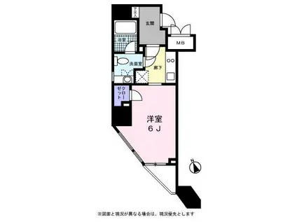 レジディア高輪桂坂(1K/10階)の間取り写真