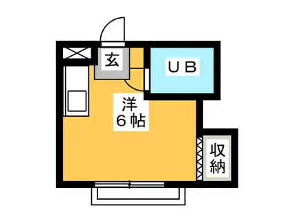 プレジオ中村橋B(ワンルーム/1階)の間取り写真