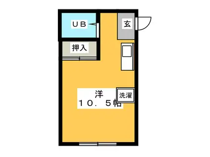 安田マンション(ワンルーム/1階)の間取り写真