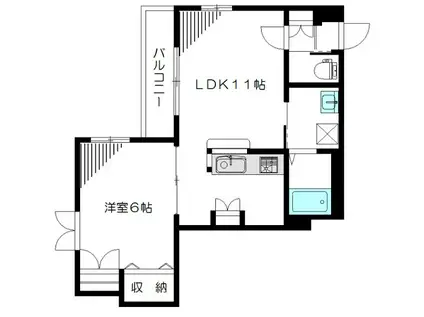 小田急線 梅ケ丘駅 徒歩8分 3階建 築11年(1LDK/3階)の間取り写真