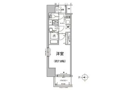 エスリード金山リュクス(1K/9階)の間取り写真