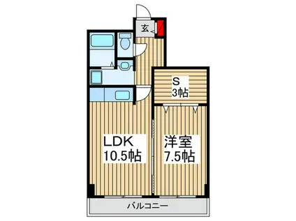 レジデンス綾(1SLDK/4階)の間取り写真