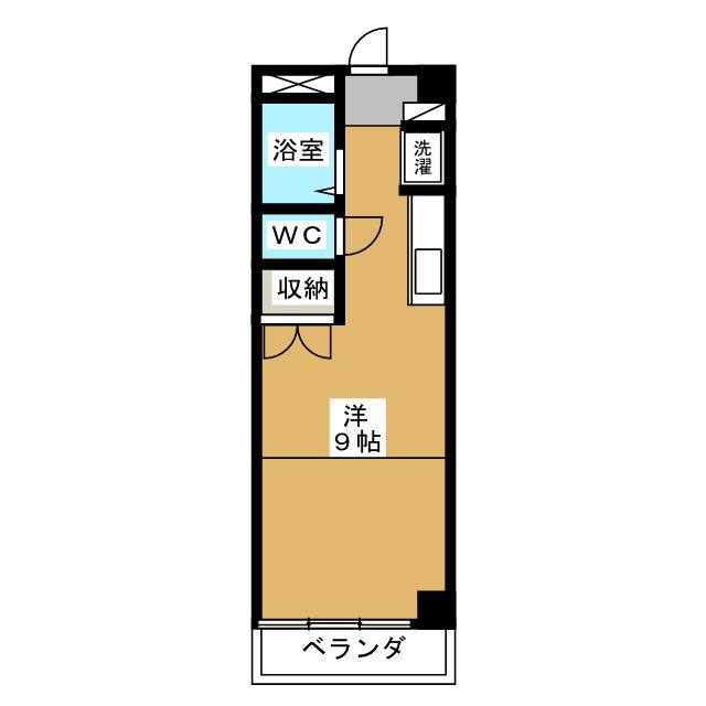 カーサ第一宇喜田2号棟(ワンルーム/4階)の間取り写真