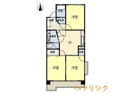 サンビューマンション中京(3DK/3階)の間取り写真