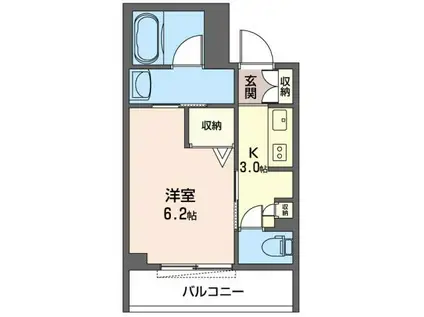 N‐MYLIFE SHINOZAKI(1K/2階)の間取り写真
