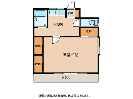 コーポ小林(1K/2階)の間取り写真