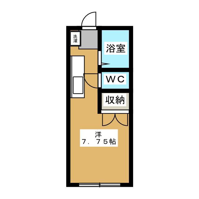 エステートピアII(ワンルーム/1階)の間取り写真