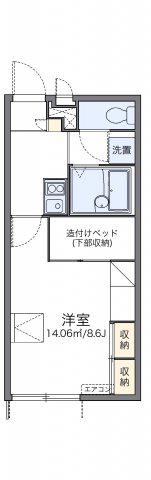 レオパレスM&E(1K/1階)の間取り写真