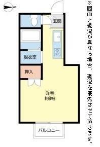佃コーポ1(ワンルーム/2階)の間取り写真