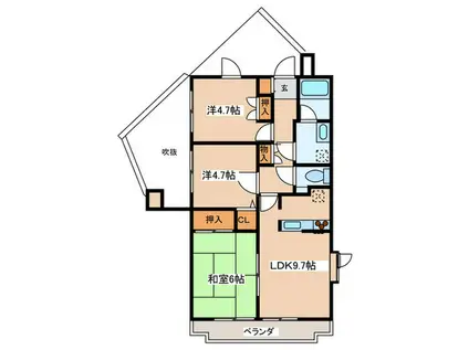 ボタニカテラス(3LDK/3階)の間取り写真