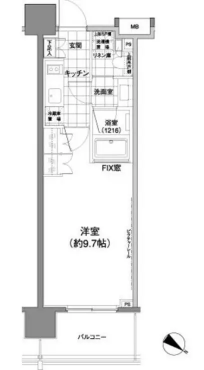 パークハビオ渋谷神山町 10階階 間取り