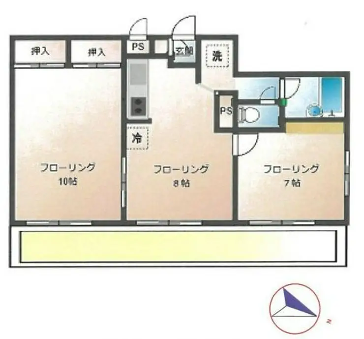 レスポアール 4階階 間取り