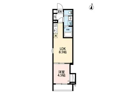 ROBOT HOME 新八柱(1LDK/2階)の間取り写真