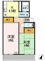 コーポ三谷原(2K/1階)の間取り写真