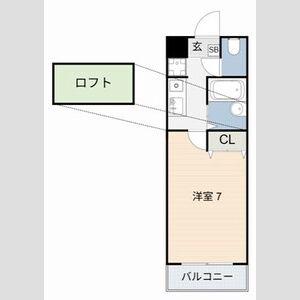 エクセルフジエ(1K/2階)の間取り写真