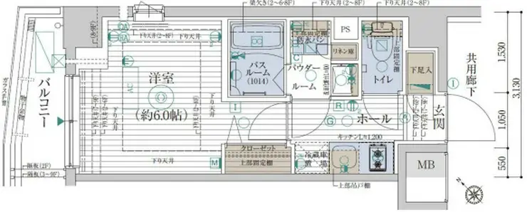 エステムプラザ品川西小山 9階階 間取り