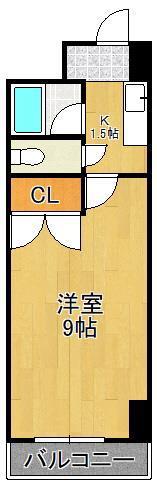FOXEY(1K/6階)の間取り写真