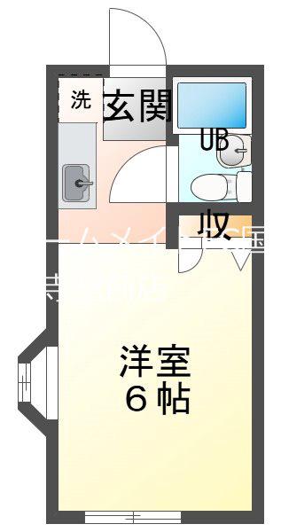 プチメゾン北條(1K/1階)の間取り写真