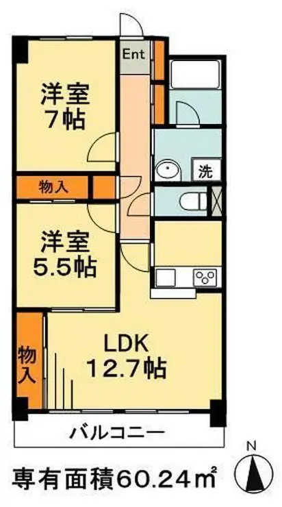 グランドオーク 6階階 間取り