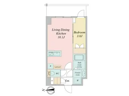 LIME RESIDENCE KAWAGUCHI イースト(1LDK/4階)の間取り写真