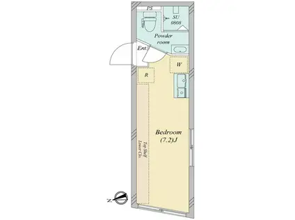 GRANDE熊野町(ワンルーム/3階)の間取り写真