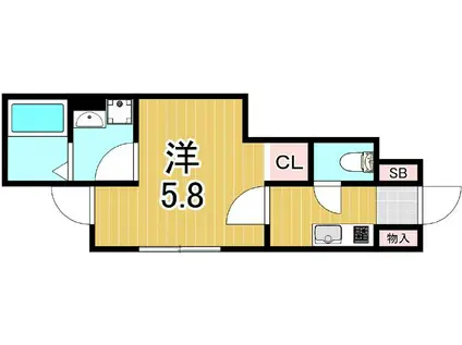 BELLE VIE(1K/1階)の間取り写真