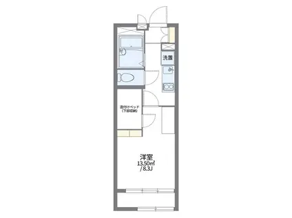 レオパレスセードルII(1K/1階)の間取り写真