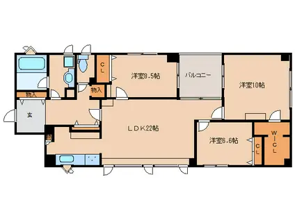 KSブレジオ(3LDK/2階)の間取り写真