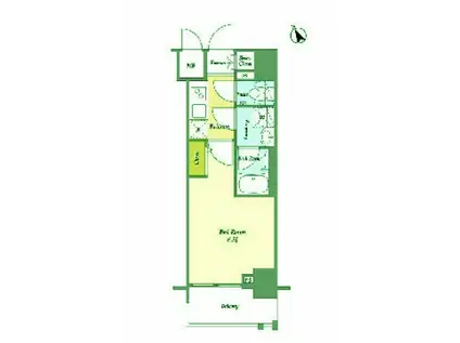 ディームス品川南(1K/3階)の間取り写真