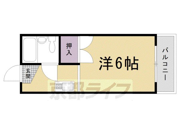 フローライト(1K/3階)の間取り写真