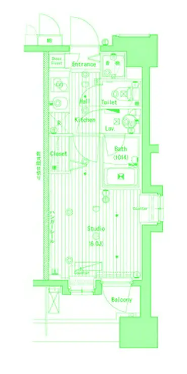 グランド・ガーラ横濱元町 7階階 間取り