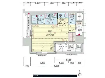 プレサンス名古屋STATIONザ・シティ(1K/10階)の間取り写真
